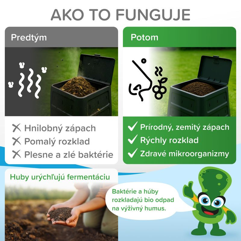 Komposztgyorsító, Mr.Bacteria No.4, 500 g, természetes, bio-enzimatikus, környezetbarát, komposzthoz