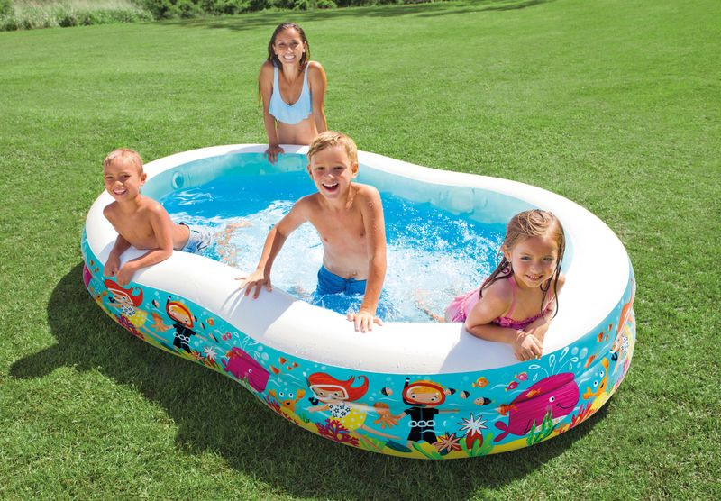 INTEX 56490, Seashore felfújható gyermekmedence, 2,62 x 1,60 x 0,46 m