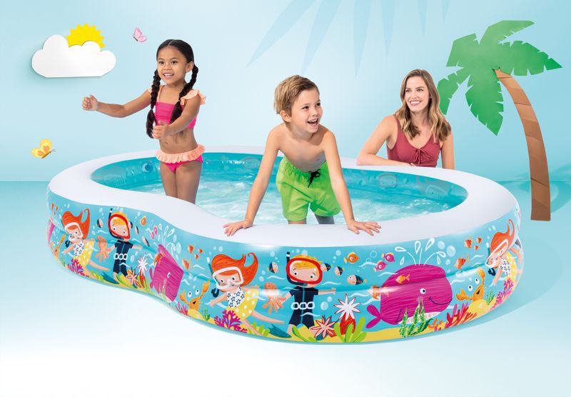 INTEX 56490, Seashore felfújható gyermekmedence, 2,62 x 1,60 x 0,46 m