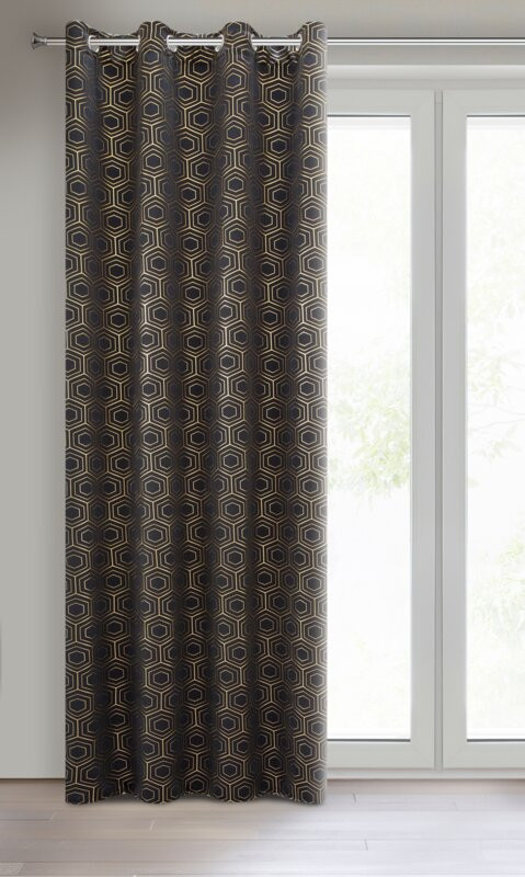 Kaja sötétítő függöny Fekete 135x250 cm