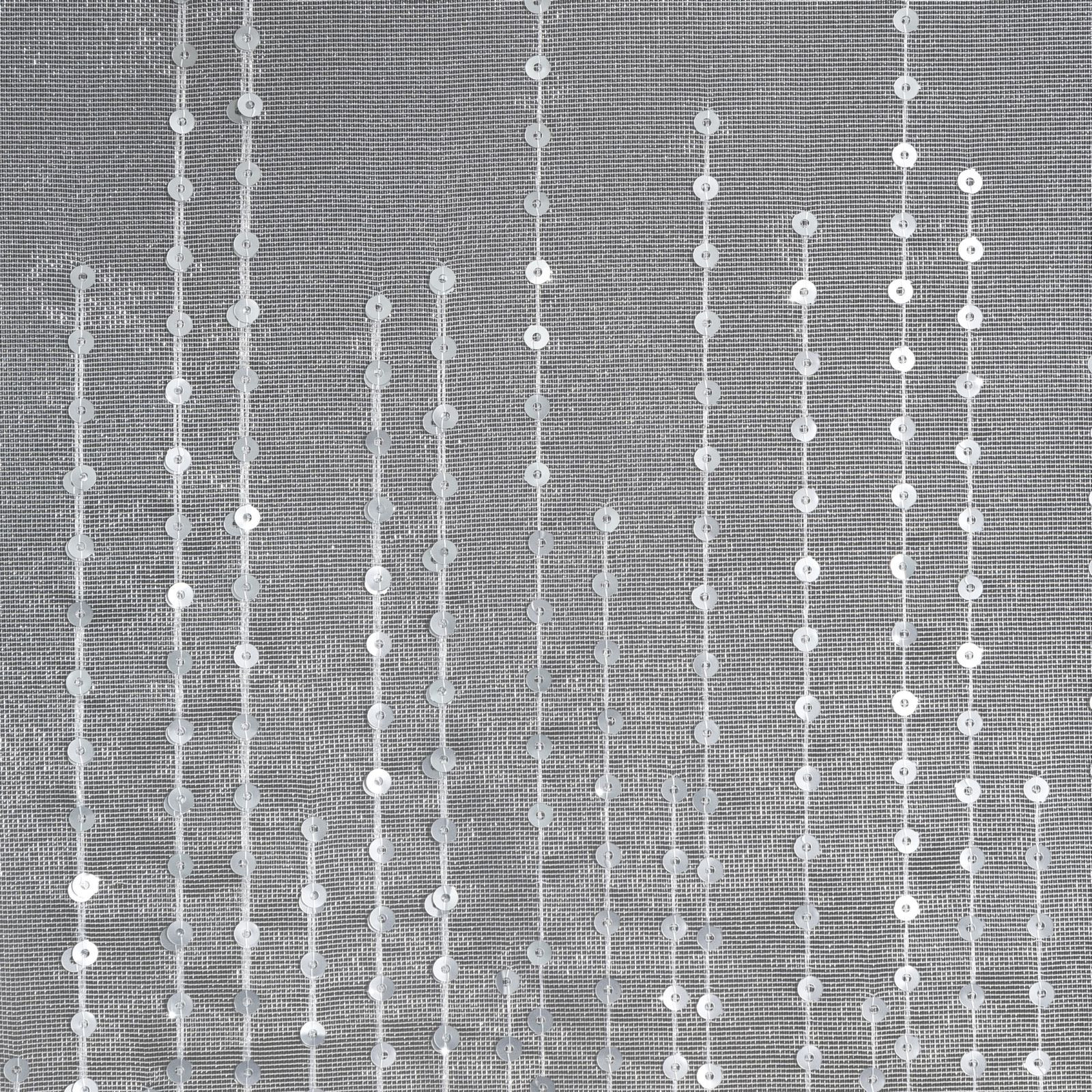 Solei dekor függöny flitterekkel Fehér 140x250 cm