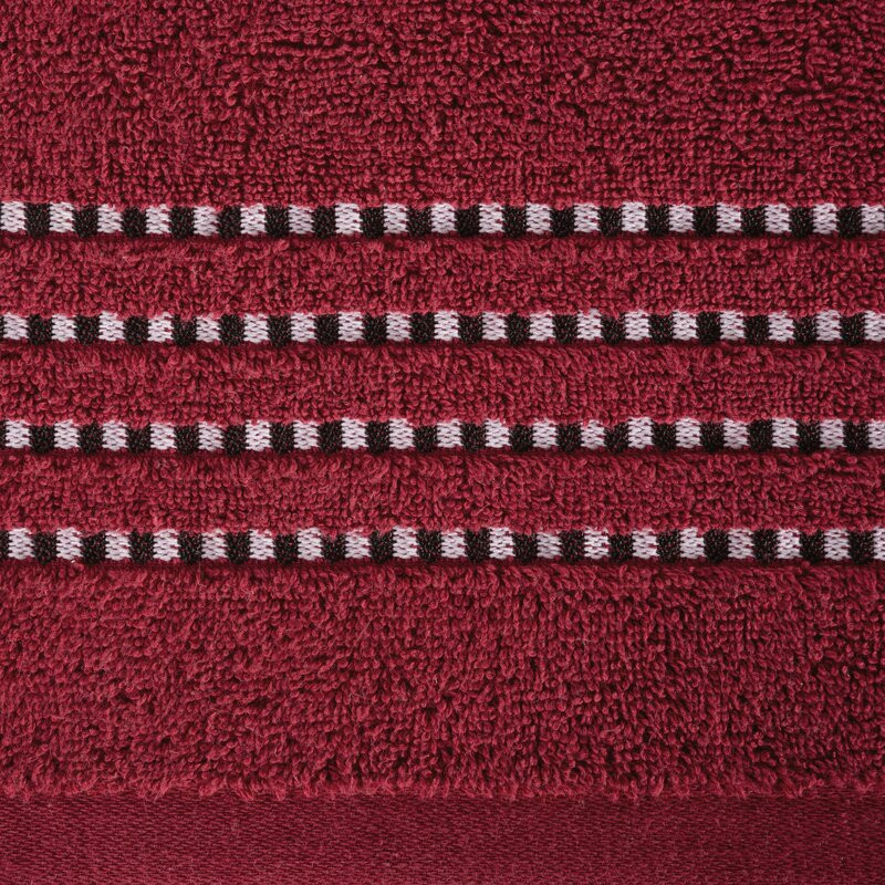 Fiore csíkos törölköző Piros 50x90 cm