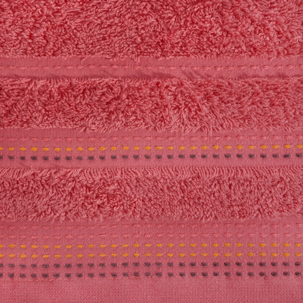Pola csíkos törölköző Korall 50x90 cm