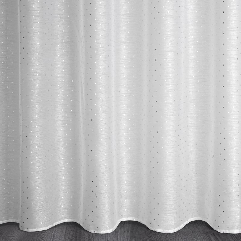 Sibel mintás dekor függöny Fehér/ezüst 300x150 cm