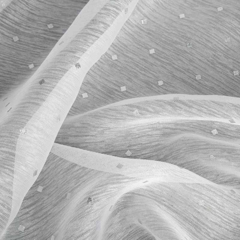 Sibel mintás dekor függöny Fehér/ezüst 300x150 cm