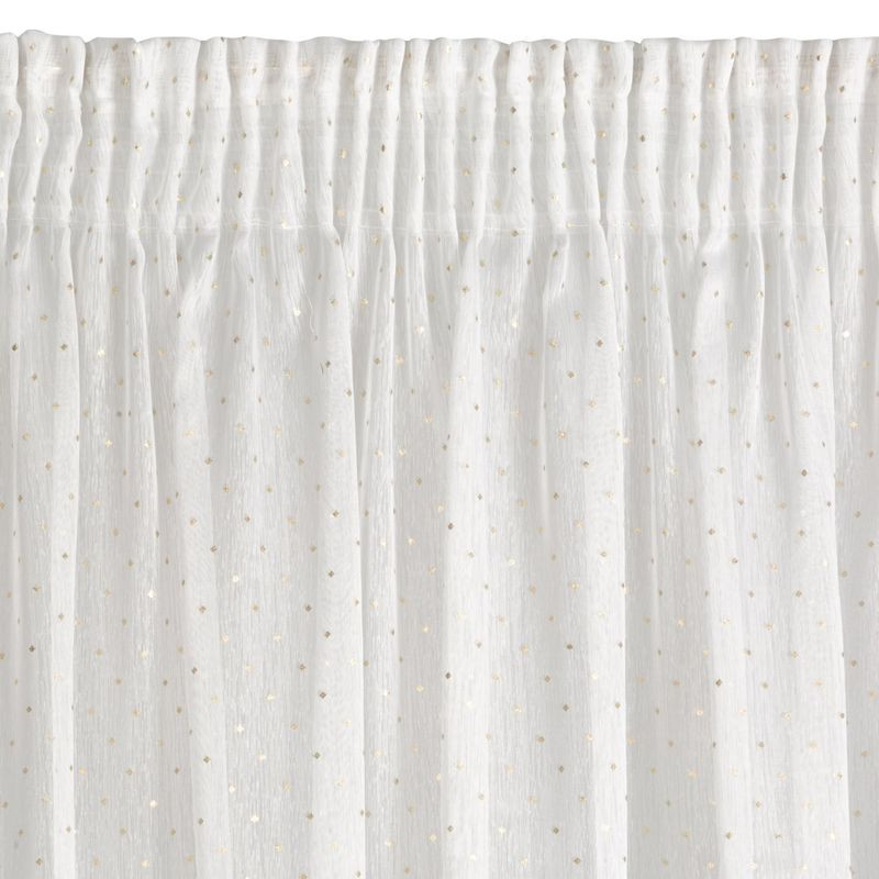 Sibel mintás dekor függöny Fehér/pezsgő 300x150 cm