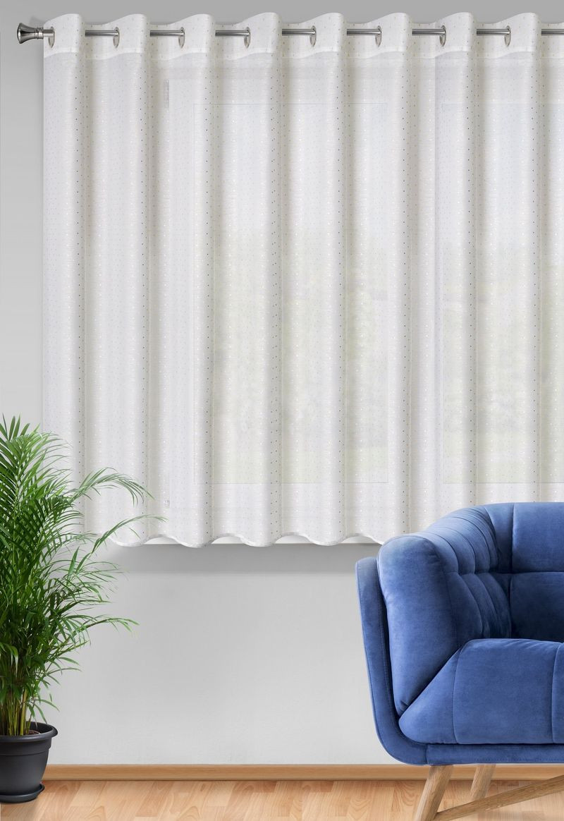 Sibel mintás dekor függöny Fehér/pezsgő 300x160 cm