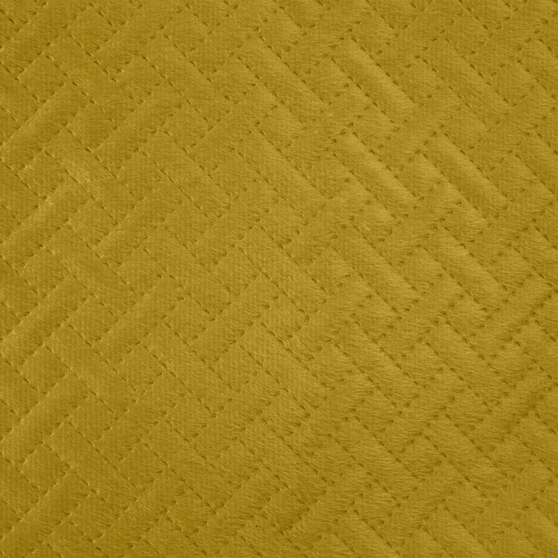 Luiz5 bársony ágytakaró Mustársárga 200x220 cm