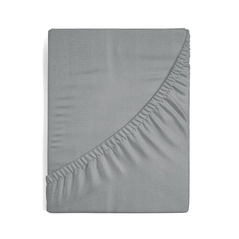 Jersey pamut gumis lepedő Acélszürke 160x200 cm +30 cm