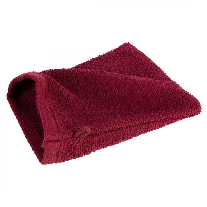 Frottír mosdókesztyű 400 g/m2 Bordó 16x21 cm