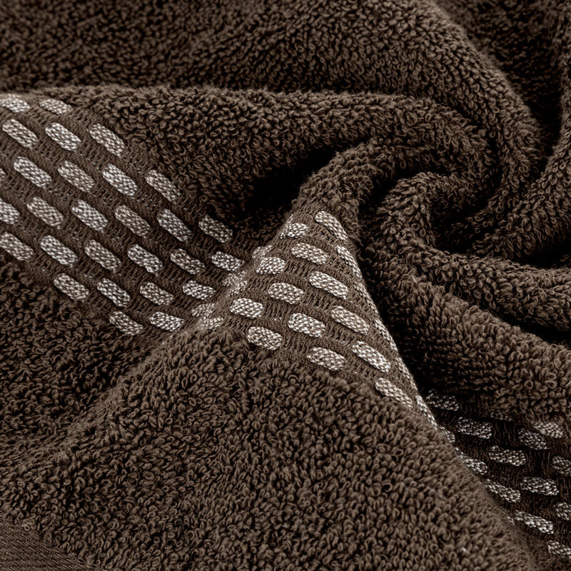 Riva jacquard törölköző Barna 50x90 cm