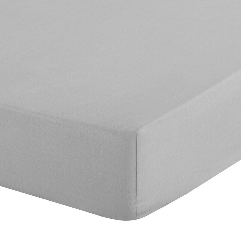 Gumis renforce pamut lepedő Ezüst 140x200 cm + 30 cm