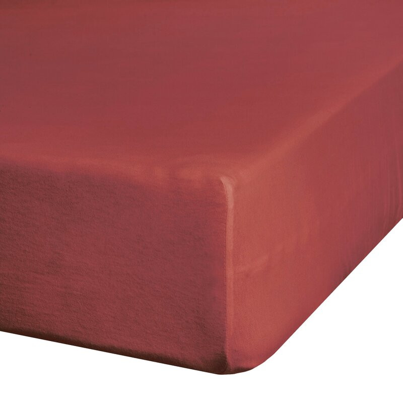 Nova3 pamut-szatén gumis lepedő Piros 100x200 cm +25 cm