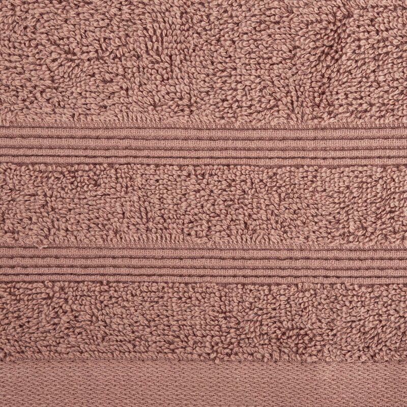 Aline pamut törölköző csíkos szegéllyel Téglavörös 30x50 cm