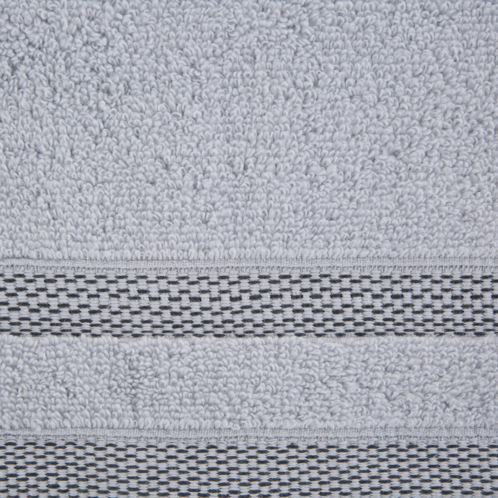 Riki csíkos pamut törölköző Ezüst 70x140 cm
