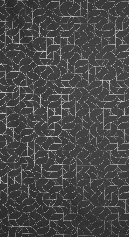 Evi fekete mintás függöny dekor 140x250 cm