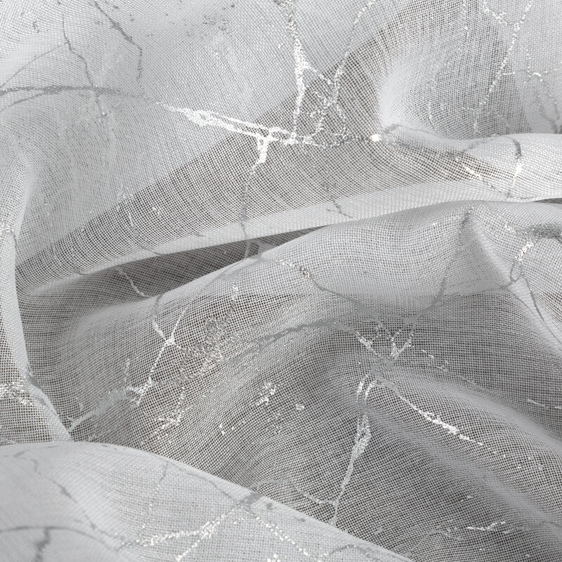Reva etamin függöny márvány mintával Fehér 140x250 cm