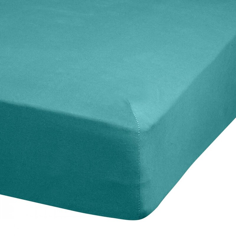 Adela jersey pamut gumis lepedő Türkiz 120x200 cm +25cm