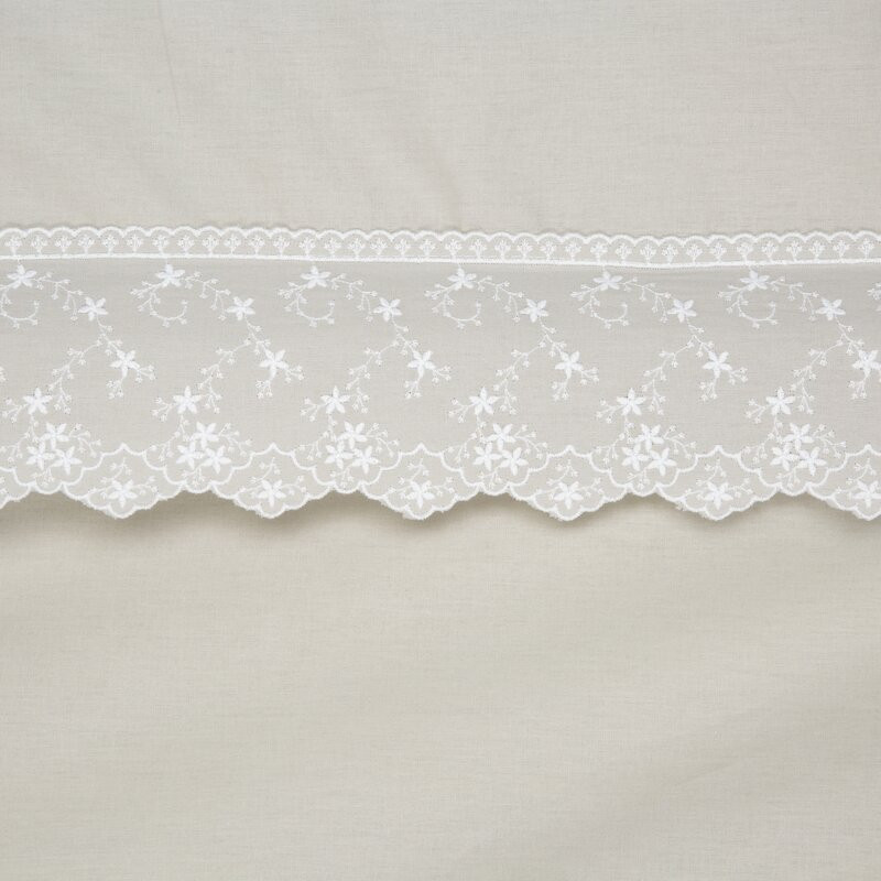 Reina27 pamut ágyneműhuzat elegáns csipkével Bézs 160x200 cm - 70x80 cm 2db