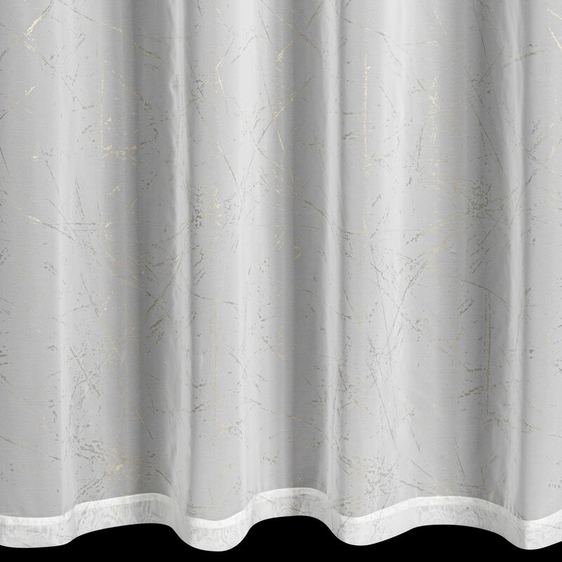 Hera mintás dekor függöny Fehér 140x250 cm