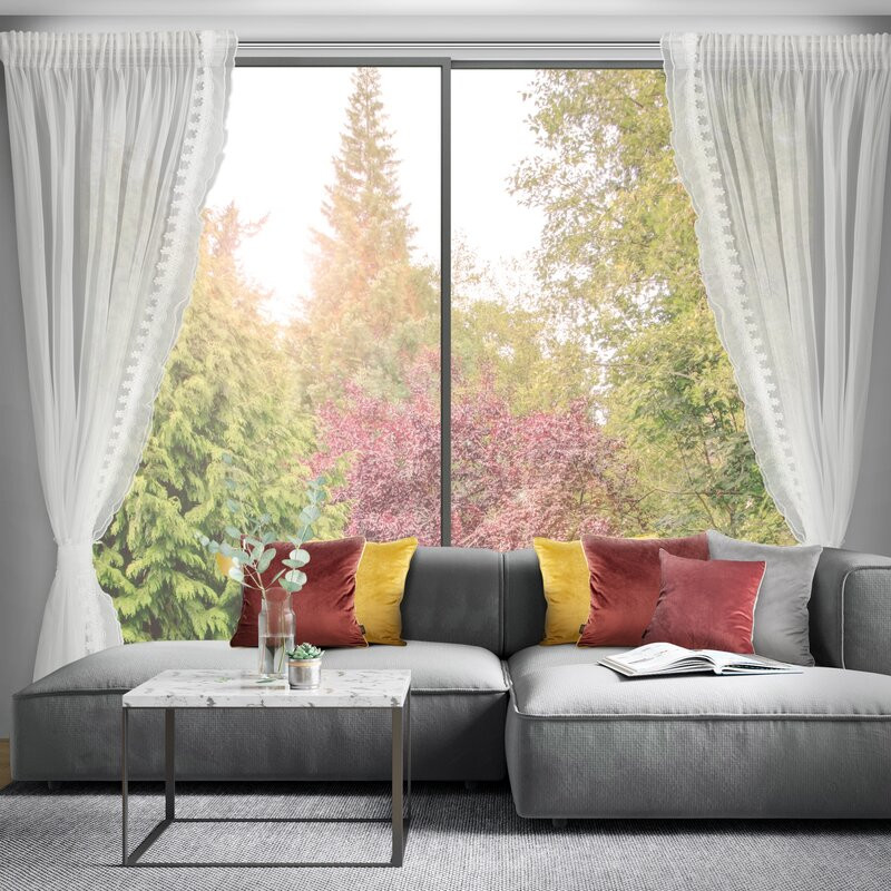 Larisa dekor függöny szett Fehér 140x270 cm 2db