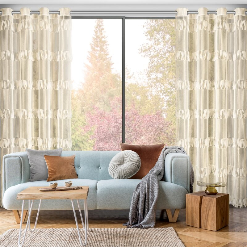Sotera Eva Minge függöny Világosbézs 140x250 cm