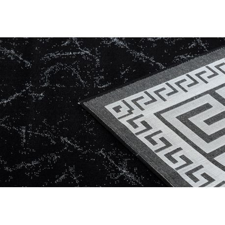 TOP! Kab. Modern GLOSS szőnyeg 2813 87 elegáns, görög fekete / szürke 80x150 cm