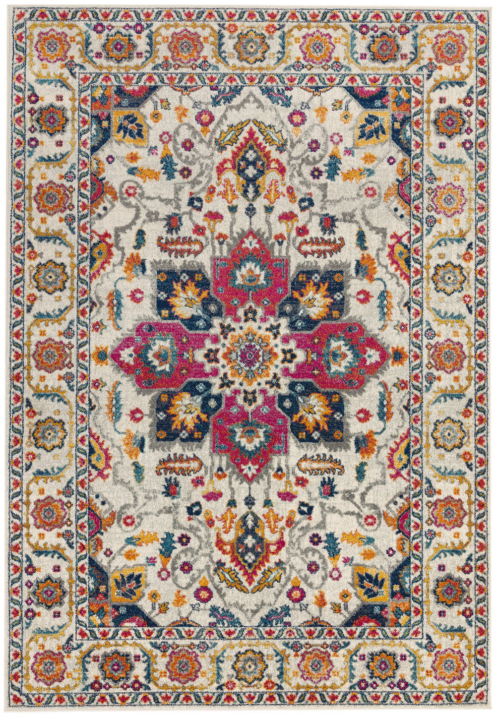 ASY Nova 160x230cm White Multi Rug NV24