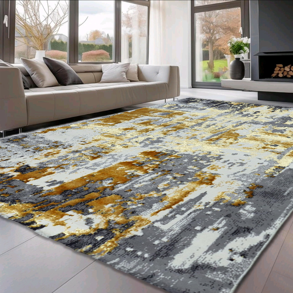 Den. Sunset new 9428 Krém-Arany 120x170cm modern szőnyeg