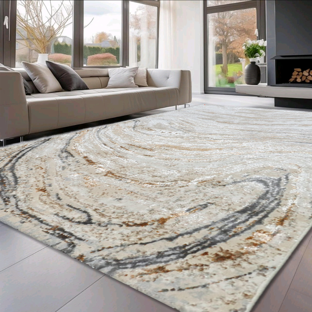 TOP! Den. Sunset new 0838 Cokme-Bézs 120x170cm modern szőnyeg