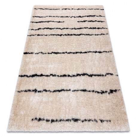 Kab. Szőnyeg FLUFFY 2371 shaggy csík - krém / antracit 140x190 cm