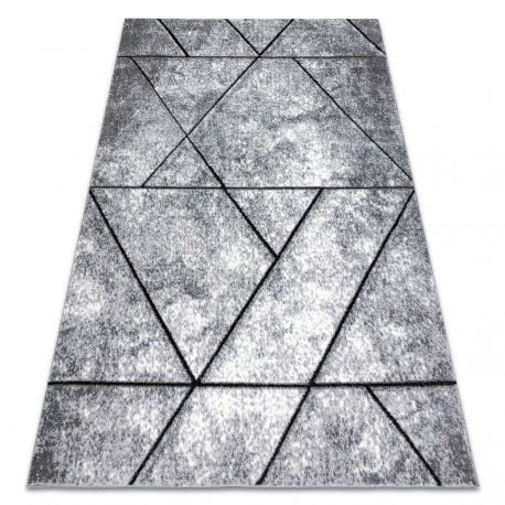 Kab. Modern COZY szőnyeg 8872 Wall, Geometriai, háromszögek - szürke / kék 120x170 cm