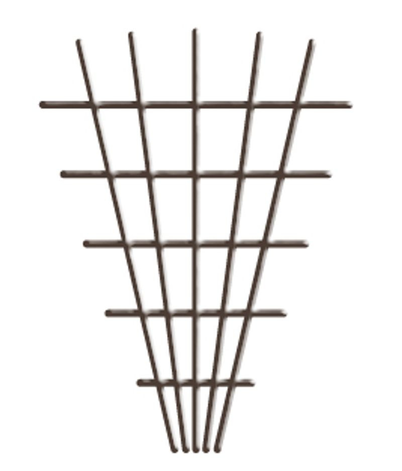 Futtatórács, Strend Pro Garden MEV5, barna, 145 x 5 x 75 cm, 4/4,7 mm, V-alakú, porszórt acél, beltéri és kültéri használatra
