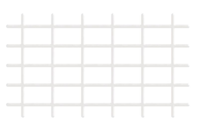 Futtatórács, Strend Pro Garden, MEK6, fehér, 145 x 72,5 cm, szögletes, 4/4,7 mm, PVC bevonatú acél, beltéri és kültéri használatra