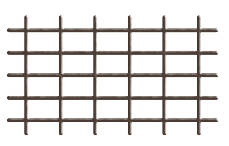 Futtatórács, Strend Pro Garden, MEK6, barna, 145 x 72,5 cm, szögletes, 4/4,7 mm, PVC bevonatú acél, beltéri és kültéri használatra