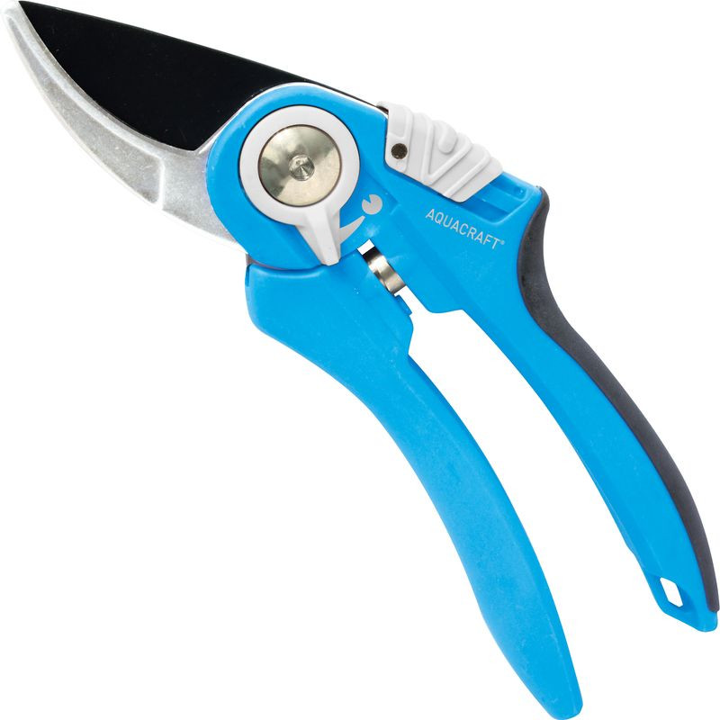 Metszőolló, Aquacraft 340421, kék, műanyag test, acél penge, maximum 20 mm átmérő