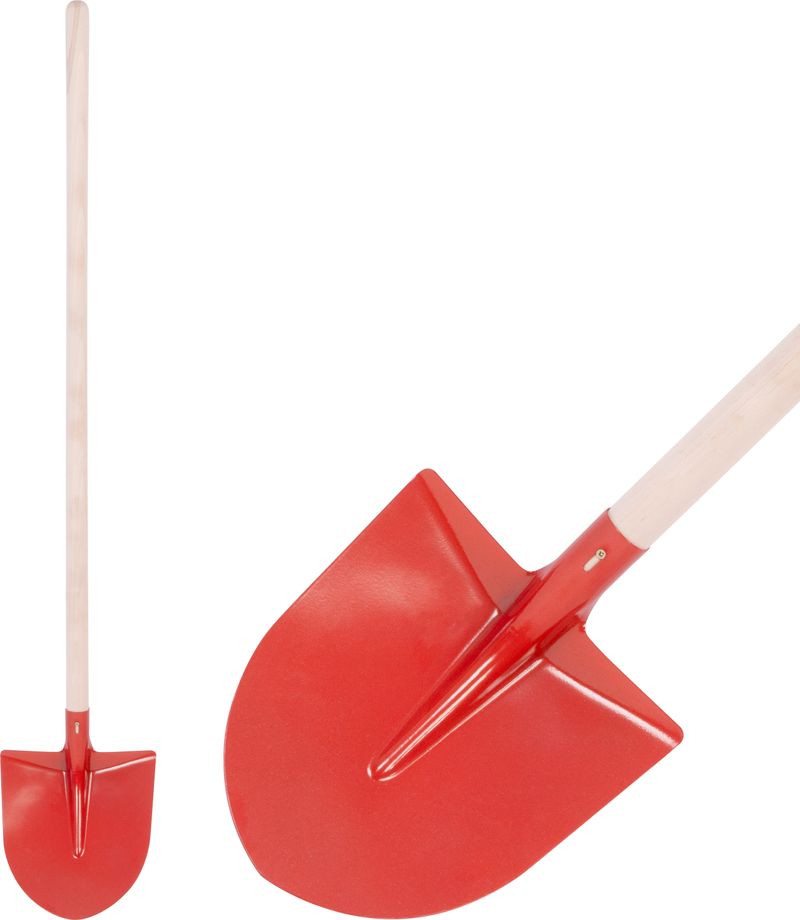 Lapátfej, Strend Pro Garden S510B frankfurti kivitel, piros, 27,5 x 24 cm, acél, íves, nyél nélkül