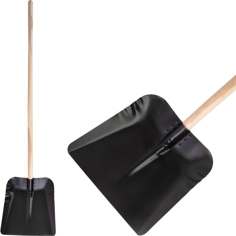 Lapát, Strend Pro Garden Kovo 72, fekete, 125 cm, 36 cm munkaszélesség, acél fej, fa nyél, egyenes