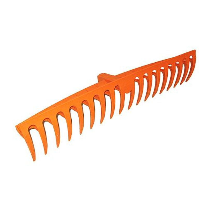 Kerti gereblyefej, Strend Pro Premium Multi-Click GAR, narancssárga, 18 fogú, nejlon, 58 cm munkaszélesség, nyél nélkül