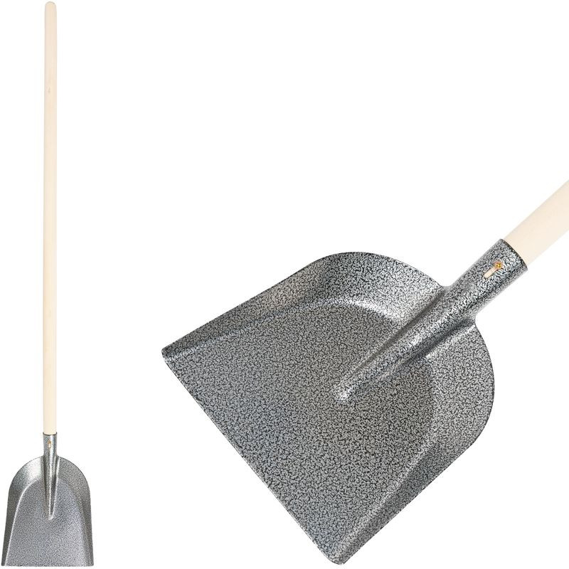 Lapát, Strend Pro Garden S504-3.WH, szürke, 150 cm, 27,5 x 23,5 cm, acél fej, fa nyél, egyenes