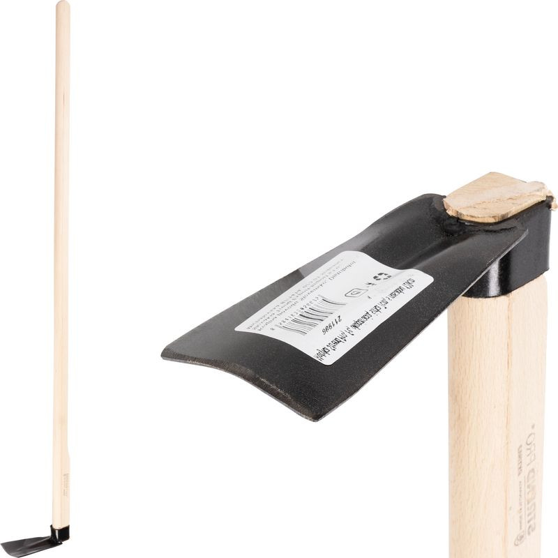 Kerti kapa, Strend Pro Garden, fekete, egyenes, 120 cm nyél, 7 cm munkaszélesség, acél fej, fa nyél