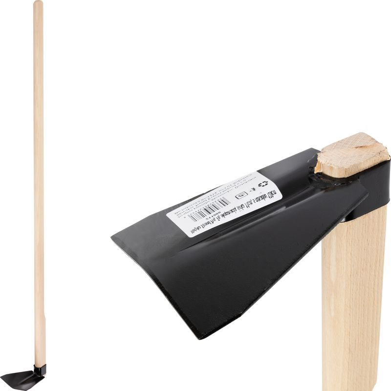 Kerti kapa, Strend Pro Garden, fekete, egyenes, 120 cm nyél, 11 cm munkaszélesség, acél fej, fa nyél