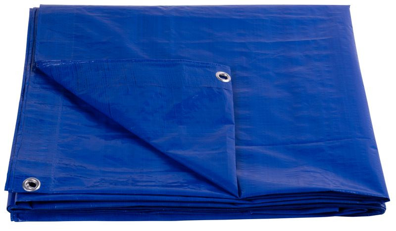Takaróponyva, Strend Pro Garden Standard, 5 x 6 m, 80 g/m2, kék, víz-, penész-, szakadásálló, UV-álló, erősített szegély, korróziógátló fülek