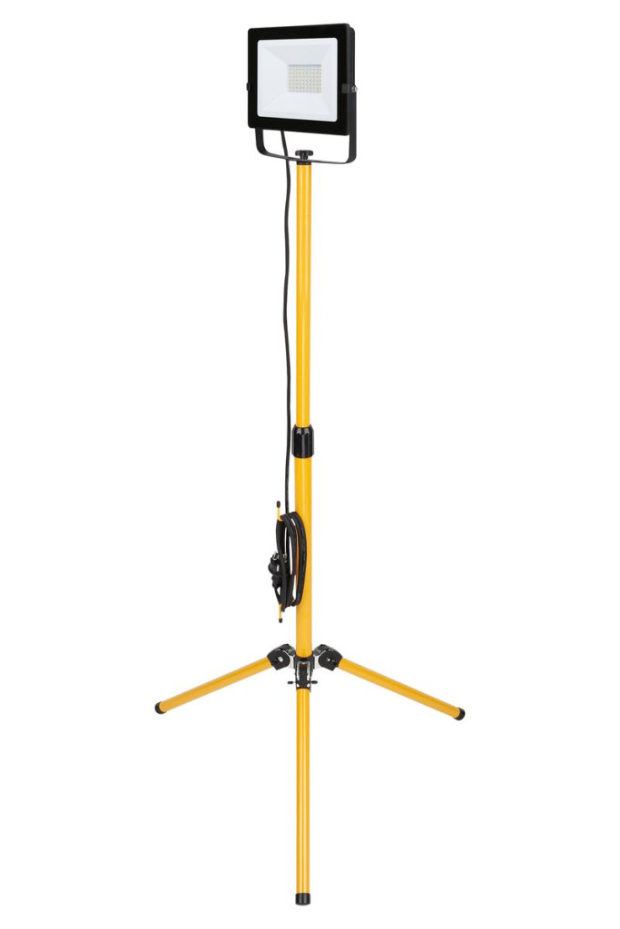 LED reflektor, Strend Pro Worklight BL2-E1, 50 W, 4000 lm, állványos, IP65, 230 V, 2,5 m kábel, 0–120° állítható szög, 4000 K, SMD LED