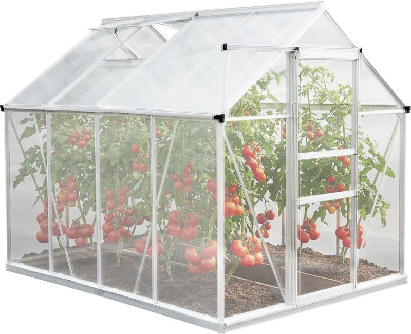 Üvegház, Strend Pro Garden, 250 x 190 x 195 cm, alumínium váz, 6 mm polikarbonát, stabil alappal, jó hőszigeteléssel