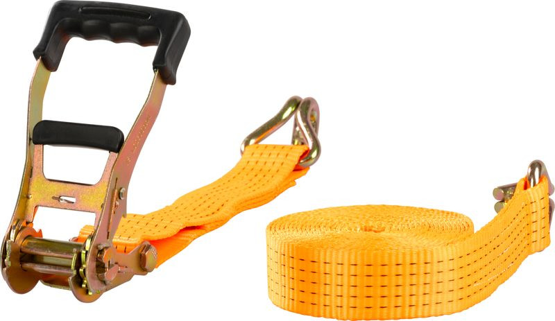 Rögzítő heveder, Strend Pro, narancssárga, hosszúság: 600 cm, szélesség: 5 cm, teherbírás: 5000 kg, racsnis