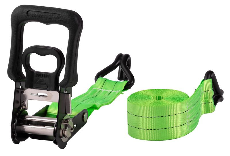 Rögzítő heveder, Strend Pro, zöld, hosszúság : 600 cm, szélesség: 5 cm, teherbírás: 960 kg, racsnis