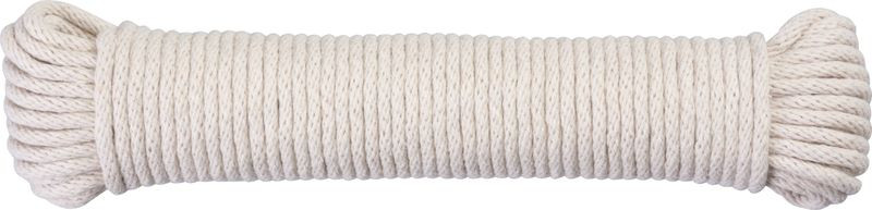 Ruhaszárító kötél Cloth-Line, L-20 m/4 mm, pamut, fehér