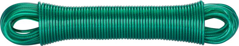Ruhaszárító kötél ROPE PVC WiCo, L-30 m/4 mm, acélmag, zöld