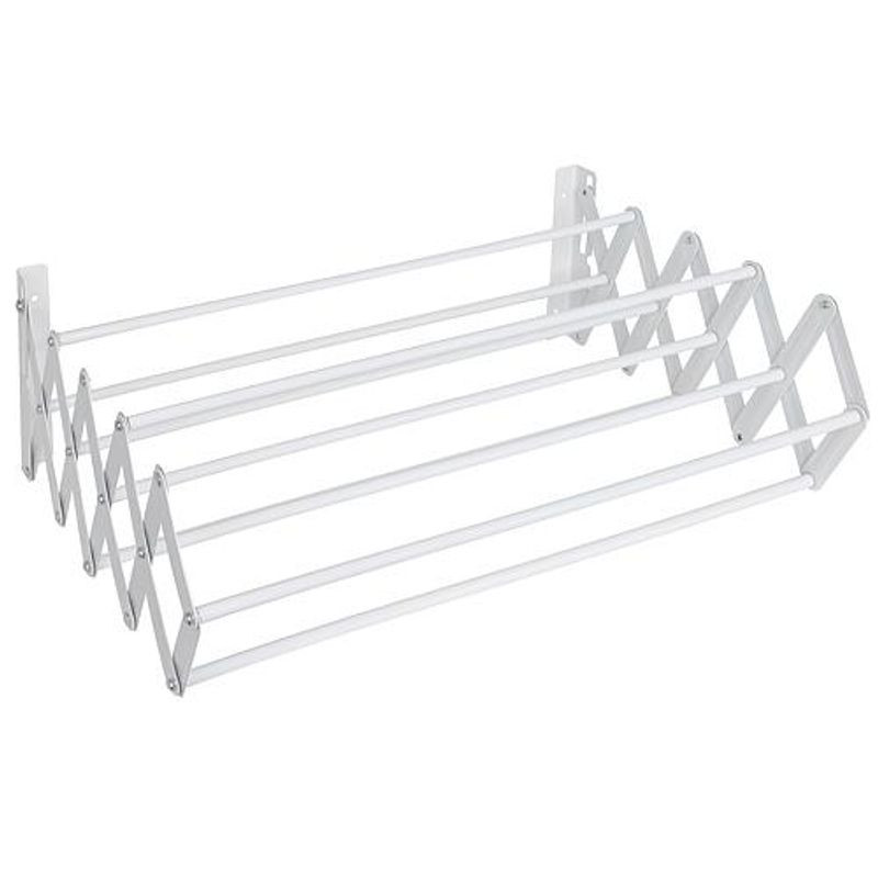 MagicHome TH828 fali ruhaszárító, fehér, 80 x 11–46 x 18,5 cm, 7,2 m szárítófelületű, 7 kg teherbírású, fémből készült